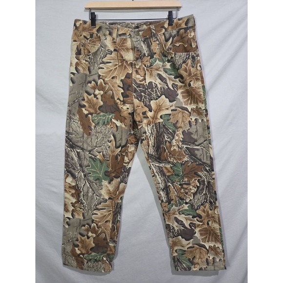 Wrangler Rugged Wear Other - Wrangler Rugged Wear Camo Pants Mens 36x32 Brown Excellent Advantage Timber USA